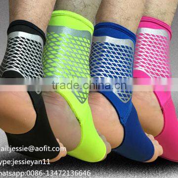 Four Colors Nylon Compression Ankle Supports Sleeve