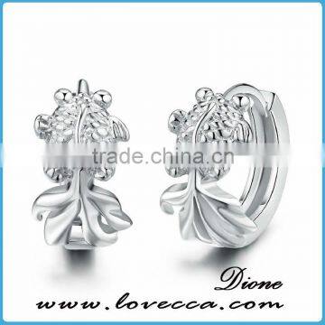 Silver Women Charms Blue Crytal Big Blue Earrings 2015 New Product