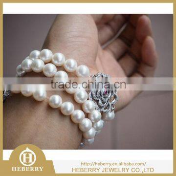 New Design Jewelry Pearl Bead Bracelet With 925 Sterling Silver Buckle for Wedding Gift photo-2