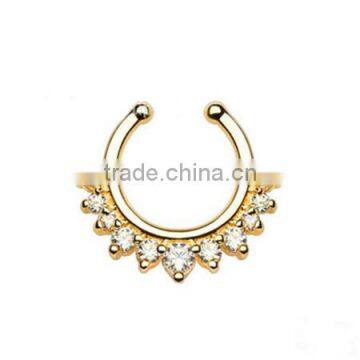 American&European Style Fake Nose Ring Non Piercing Nose Ring Diamond Nose Ring photo-3