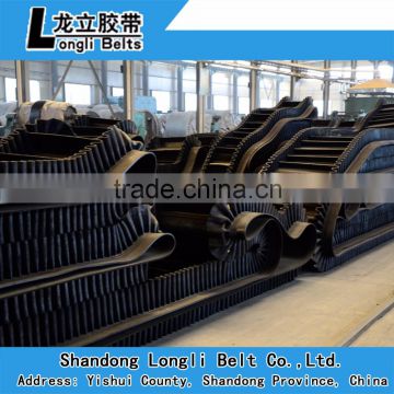 high grade corrugated sidewall conveyor belt in rubber