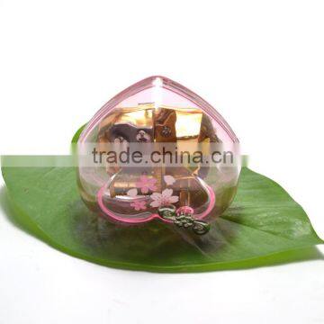 Elegant Clear Heart Shape Crystal Wedding/party/Christmas Music Box Souvenir