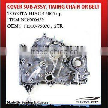 toyota hiace parts hiace cover sub assy,timing chain or belt #000629 for hiace 2005 up,KDH 200,commuter,quantum 11310-75070