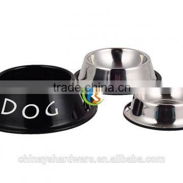 Galvanized steel dog bowl of pet products