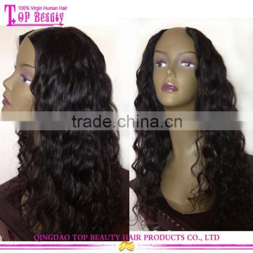 Wholesale cheap u part lace wig top quality upart wig brazilian virgin hair u part wig with bangs