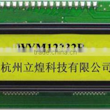 122X32 Yellow Green backlight Monochrome lcd module