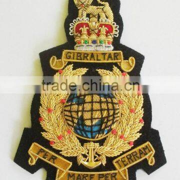 Royal Marines Gold Wire Blazer Badges, Hand Embroidered Badges photo-2