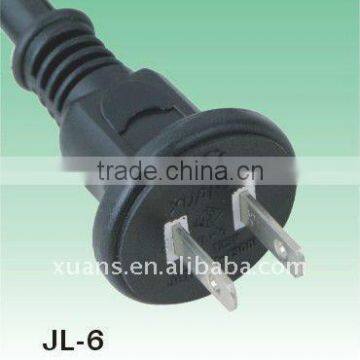 japan ac power plug and PSE standard electrical plug JL-6