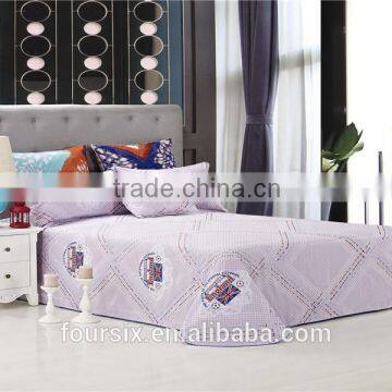 combed cotton 3D reactive printed bedding set 3pcs bed linen
