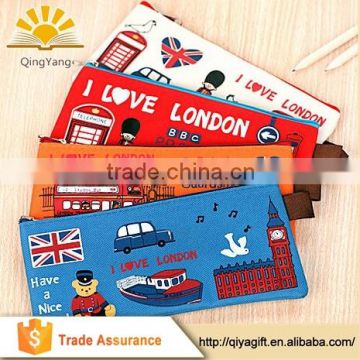 wenzhou wholesale custom cheap promotional cool Leap in London pencil case for school