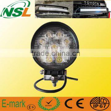 IP67 waterproof 27w energy saving led work lights round led lamp