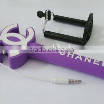 Cartoon Extendable Handheld Wired Selfie Monopod Stick for Smart Phone and Digital Camera photo-3