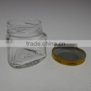 35ml heart shaped glass food jar