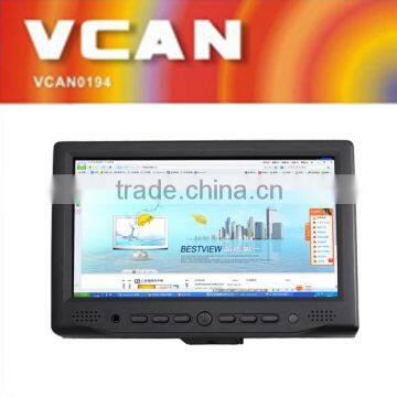 VCAN0928 7"car lcd monitors Multi-Language OSD Standard VGA (15 pin D-SUB RGB) input,12V DC power