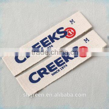 End fold cotton printing label for luggage/baggage case