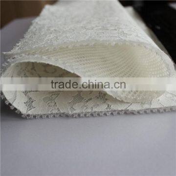 Cotton Nylon Swiss Guipure Lace Composite With 3d Air Mesh Fabric for Winter Cloth/apparel photo-2