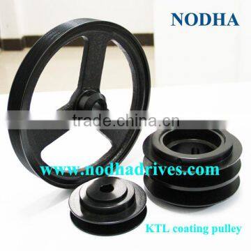 Variable speed pulley and Poly V pulleys with KTL coating