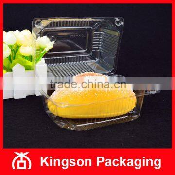 Clear Rectangular Plastic Hinged Container for Food