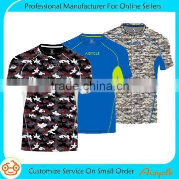 Wholesale custom gym 3d printing t-shirt for men