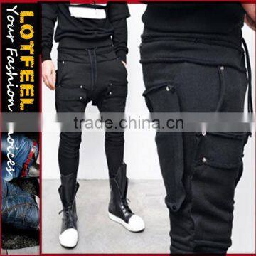 Hem Slim Drop Baggy Biker Sweatpants (LOTG182)