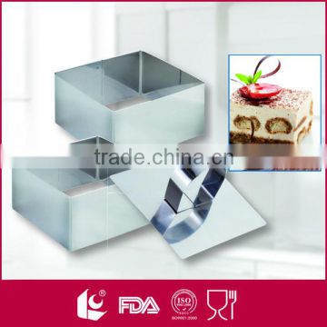 Square shaped dessert food ring