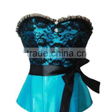 Elegent Women Sexy Floral Bustier Dress Lace Corset With Ribbon,wedding Corset photo-6