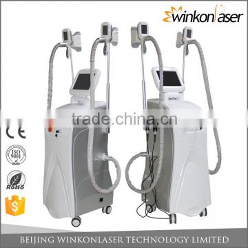 Skin Tightening Hot Sale Cryolipolysis + Cavitation + Fat Melting Multi-polar RF Handles Slimming Instrument Shaper Body Machine 2016