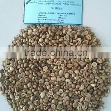 VIETNAMESE SUPPLIER OF UNWASHED ROBUSTA COFFEE BEANS SCREEN 18, 16