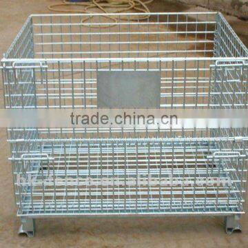 Galvanized Wholesale Folding Metal Turnover Basket photo-3