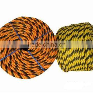 PE PP Yellow and Black Tiger Rope