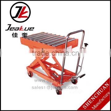 300/500kg scissor Pedal Hand Lift Table With wheels