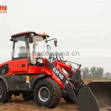 Made in China Qingdao Everun 1.6 Ton Mini Front End Loader With Luxury Cabin photo-3