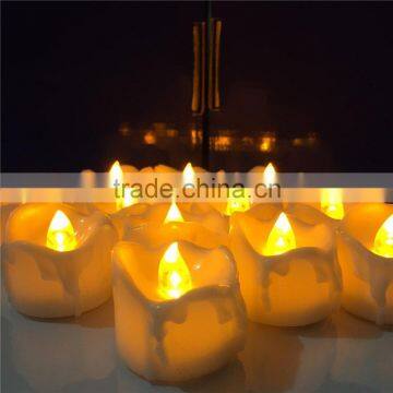Amazon Hot Seller Led Yellow Flicking Tealight Drop Tear Led Tealight Candle Flameless Tealight Candles Battery Powered Candles photo-3