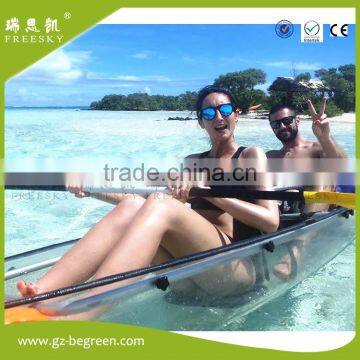 begreen crystal 100% Transparent clear Double Person plastic Kayak wholesale