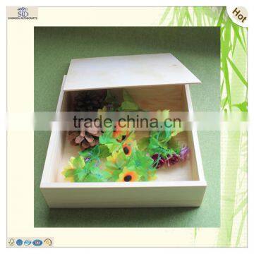 Sliding Large Space Square Hinged Wooden Flower Box photo-5