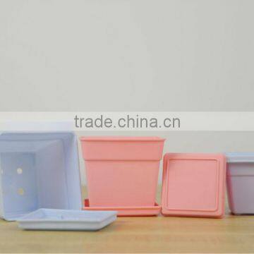 Square Factory Price Plastic Flower Pot Decorative Garden Plastic Flower Pot