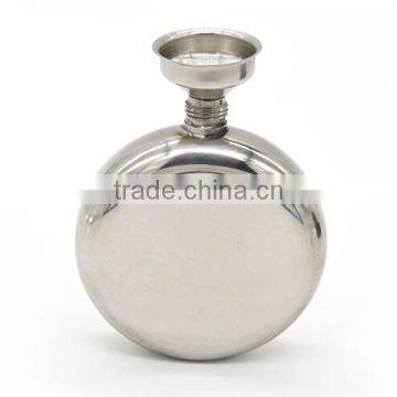 5 OZ Mirror stainless steel flagon / stainless steel hip flask / stainless steel wine bottles (with small funnel)