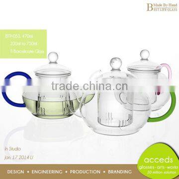 Newest Design Glass Foodgrade Microwavable Pyrex Factory Teapot photo-5