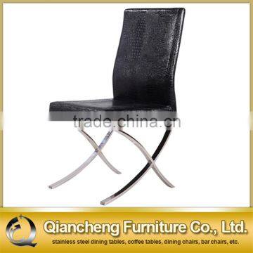 foshan x shape stainless steel leg dining chair