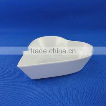 White Ceramic Heart Shaped Bowl