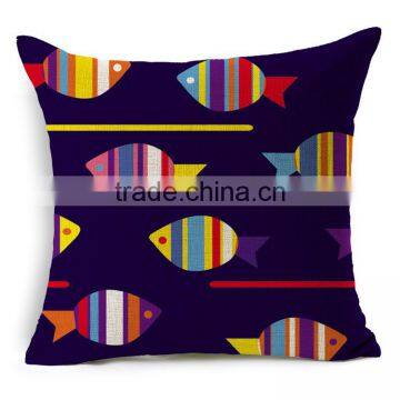 hot sale Linen throw pillow with printed STPC030