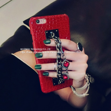 Imitation PU Leather Back Cover Diamond Mobile Phone Cases for IPhone7/7Plus/6/6s/6plus/6splus Cell Phone Housing shell photo-2