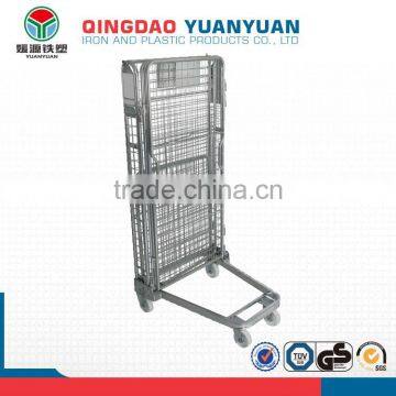 4 Sided Logistics Trolley Roll Container Standard Equipment Cages Wire Mesh Rolling Storage Cage Collapsible Pallet Box photo-2