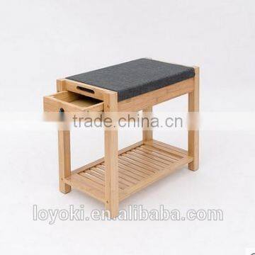 Bamboo Shoe Storage Natural Bamboo Shoes Rack With Tatami Shoe Bench With Drawer Organizers