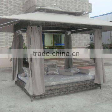 garden furniture outdoor furniture rattan sunbed with canopy