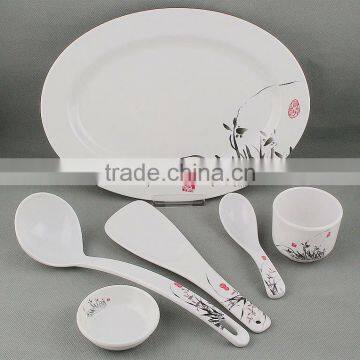 coloful wavy melamine plate and bowl set dinnerware tableware	,mt1143	melamine plate tableware