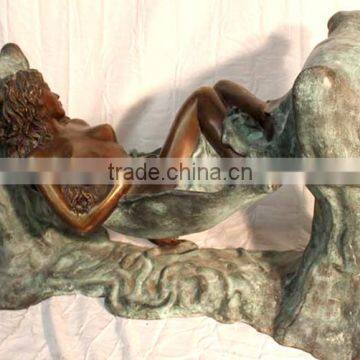 bronze foundry wholesale sexy woman bronze sculpture coffee table for sale