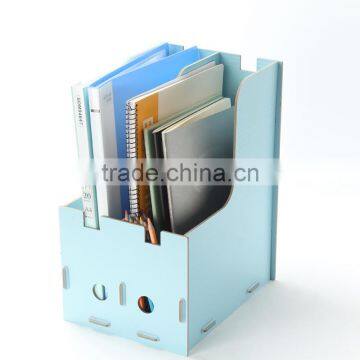 Cosmetics Storage Box DIY Desktop Storage Box Creative Wood Folder Decorative File Folder Box photo-6