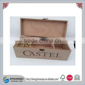 Solid Oak Wood Printing Wine Box photo-5