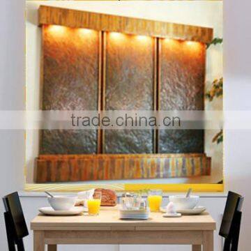 copper water fountains for indoor wall hanging glass waterfall spa rooms decorating ideas